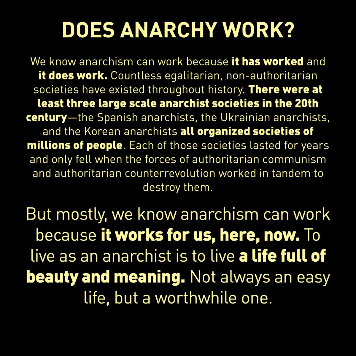 Just Who Are These Anarchists?(reposted from Black Powder Press on Instagram, an introduction to anarchism. I'll put the text from the slides in a long thread below the images.)
