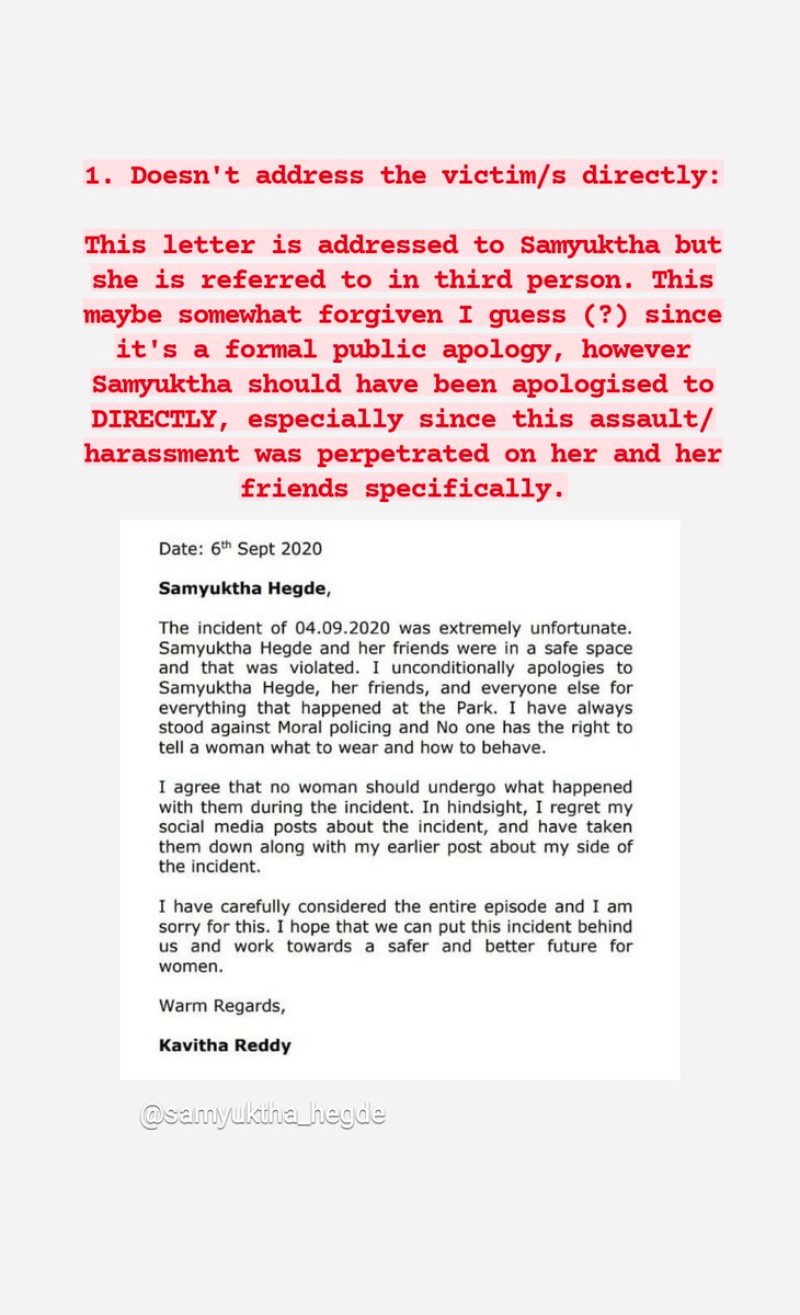 Here's my take on why the "apology" isn't acceptable and why <a href="/SamyukthaHegde/">Samyuktha Hegde</a> deserves an actionable apology. A thread. #ThisIsWrong
1/5
