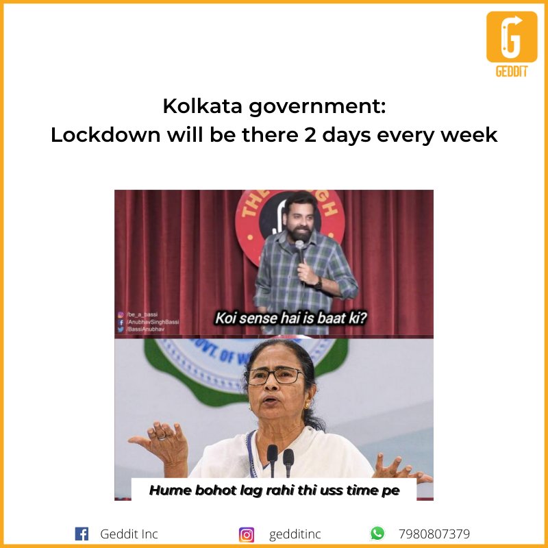 Lockdown special post 🔥

Hai koi sense? Batao!

#kolkatalockdown #lockdowndelivery #lockdownday #lockdown #deliveryservice #deliveringduringlockdown #deliveryavailable #kolkatadelivery #geddit #justgeddit #geddittotherescue #gedditinc #deliveryavailable