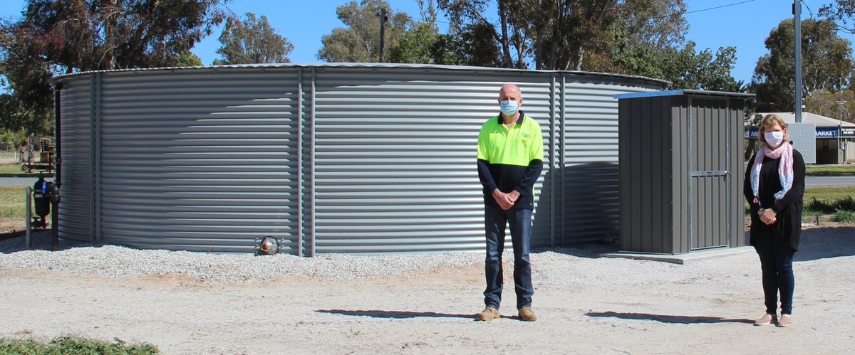 GannawarraShire's tweet photo. #Murrabit residents and visitors to the Murray River town’s popular venues will benefit from works to improve its water supply, supported by funding from the Federal Government’s Drought Communities Programme – Extension.
For more information, visit https://t.co/lNqm4BO9T1 https://t.co/m7xkRKoYTt