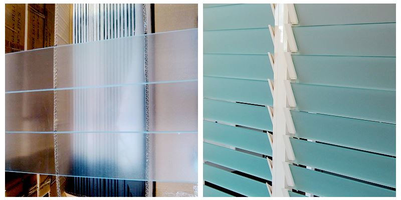 Clear/low iron/patterned/tinted louver Glass
e-mail:Anna@migoglass.com