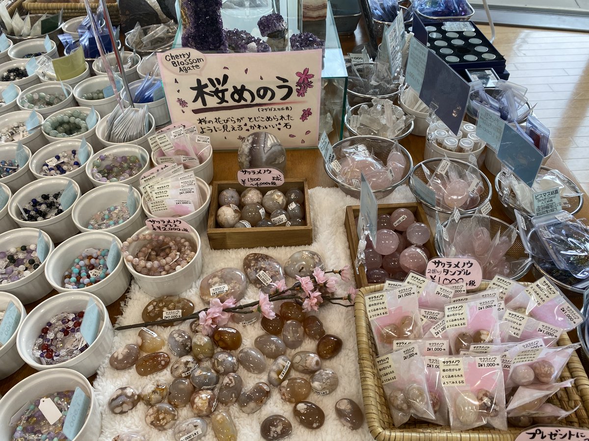 本日最終日】 『世界の鉱物・化石・パワーストーン展』では、世界各地