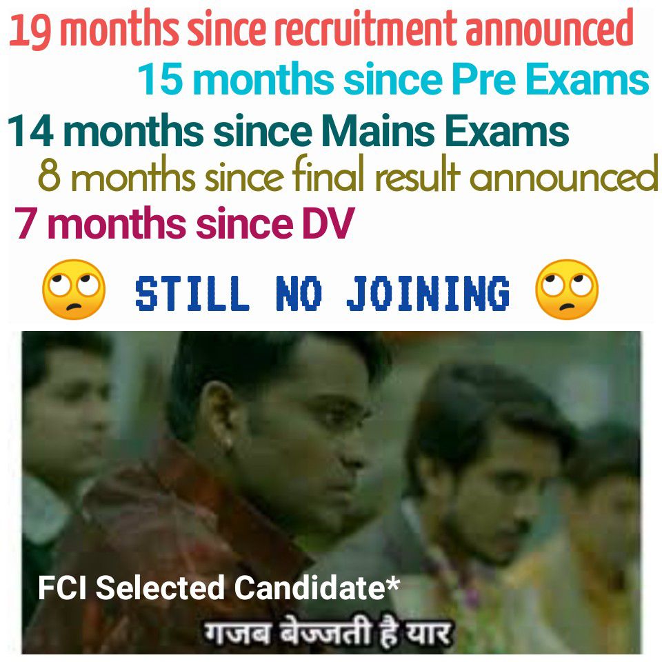 sudeep_rules18's tweet photo. Organization like LIC completed 3 Recruitments (AAO, ADO, Asst) since FCI notification came in 2019, but FCI couldn't complete even 1.
What kind of inefficiency is this?
#fci_justiceforewsobc
#speakup4fcijoining
#fcicat3joining
@PMOIndia
 
@FCI_India
 
@irvpaswan
@Secretary_DFPD https://t.co/clkgxP5wZH