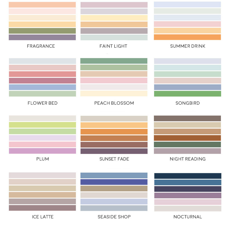 eymhouse's tweet photo. Tersedia dalam 12 varian:
- Faint Light
- Fragrance
- Flower Bed
- Ice Latte
- Night Reading
- Nocturnal
- Seaside Shop
- Summer Drink
- Sunset Fade
- Songbird
- Peach Blossom
- Plum

Ukuran per rol: lebar pita 1 cm, panjang 2 meter.
Isi: 6 rol.
Bahan: washi tape. https://t.co/KreLhZHSqk