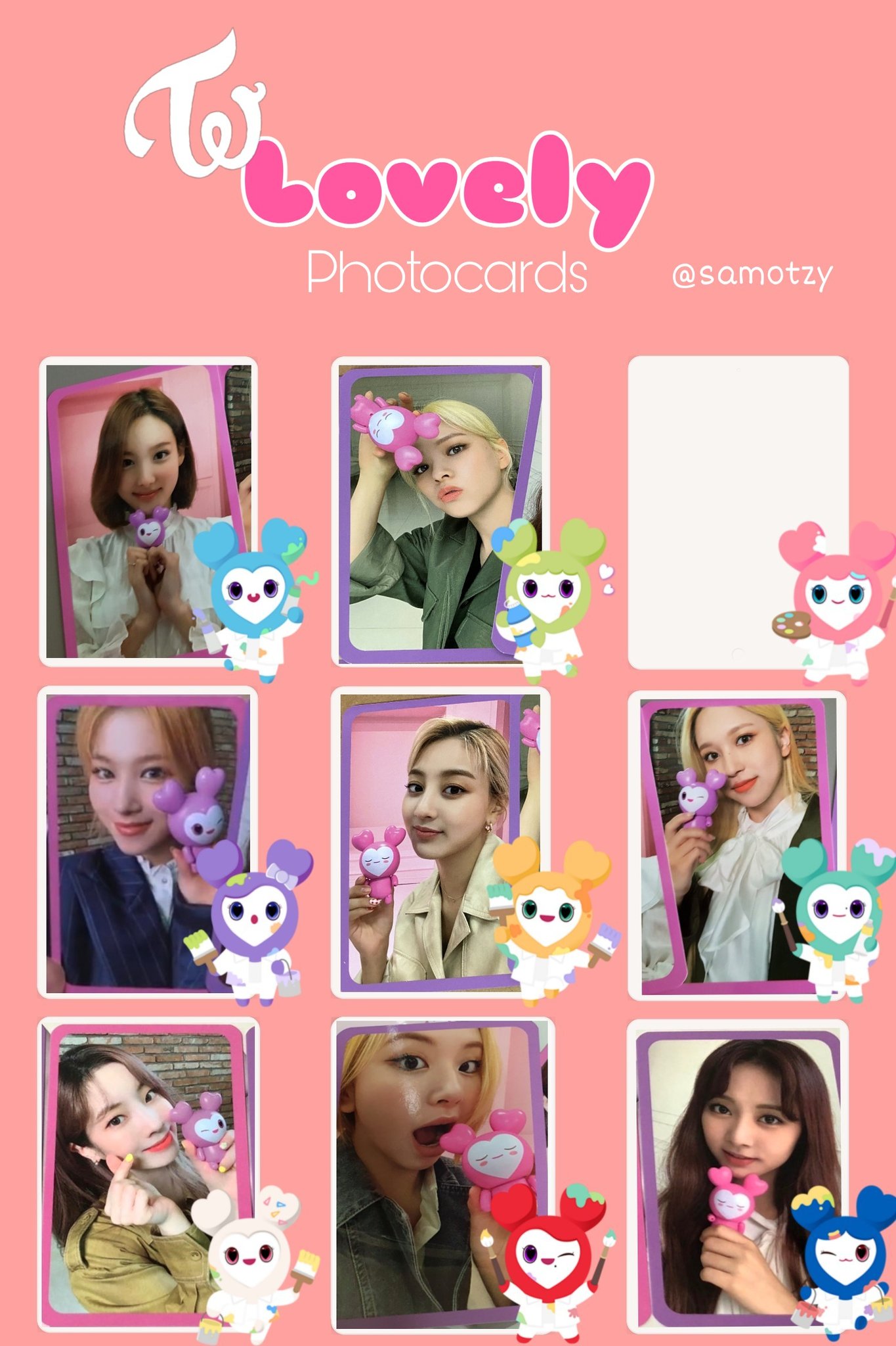 Shuen 미빵 Twice Lovely Plastic Model Photocard Template Twice Worldinaday 트와이스 Ps I Made It For Fun Lol