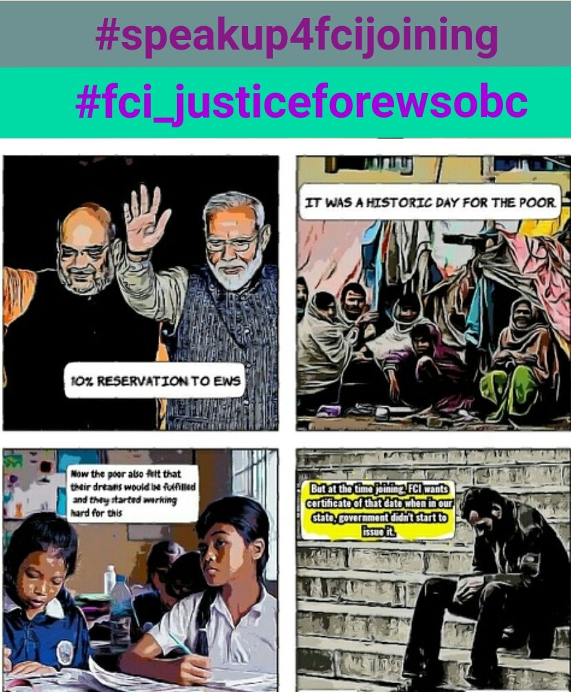 Pooja63503008's tweet photo. What is the benefit of this reservation
If we cannot avail this at time
Please accept latest certificate
#speakup4fcijoining 
#fci_justiceforewsobc 

@FCI_India 
@PMOIndia 
@irvpaswan
@DoPTGoI 
@DrJitendraSingh https://t.co/xfqD486CkD https://t.co/k6j9W3W3GB