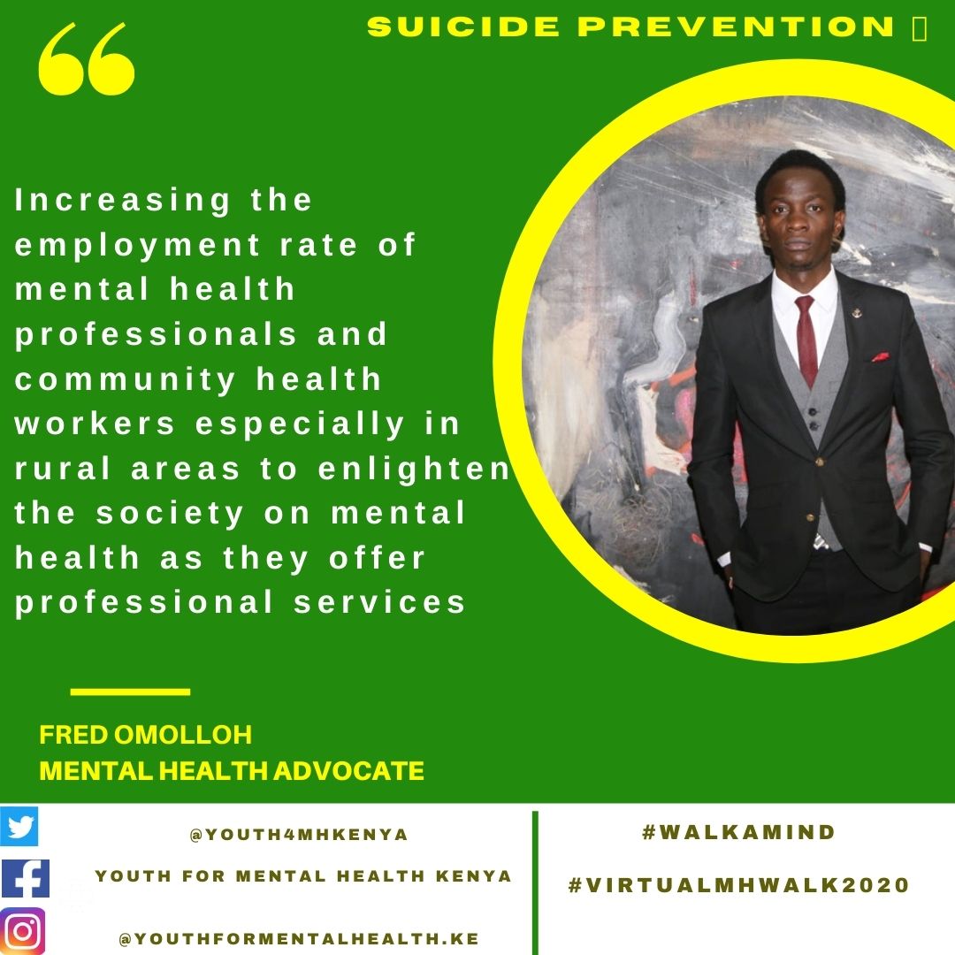 youth4MHKenya's tweet photo. Youth share their voices on what can be done to reduce suicide!
@SML_kenya @Psychologist4Ke @haven_mental @FreddieEmcee @MOH_Kenya @Amref_Kenya @BasicNeedsKenya @medbookafrica @citiesRISE @ImmaculateKara2 @grace_sybille
#VirtualMHwalk2020
#WalkAMind
#SuicidePrevention https://t.co/veeMnGPr6b