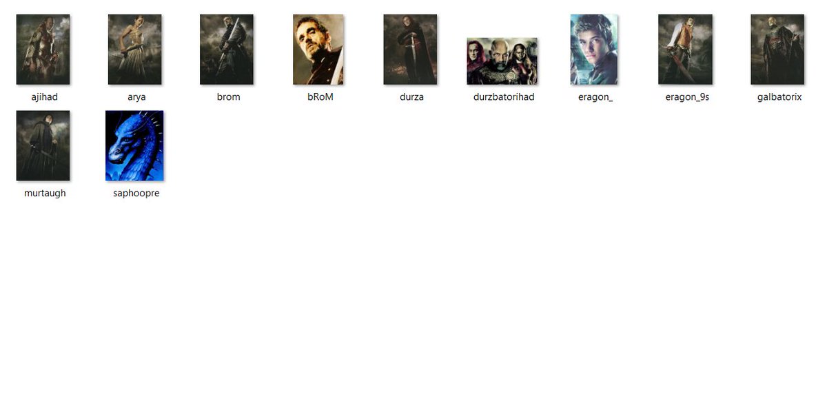 why, yes, my brother and i did create folders that were just full of tiny downloaded pictures of things such as, in this instance, the cast of the eragon movie