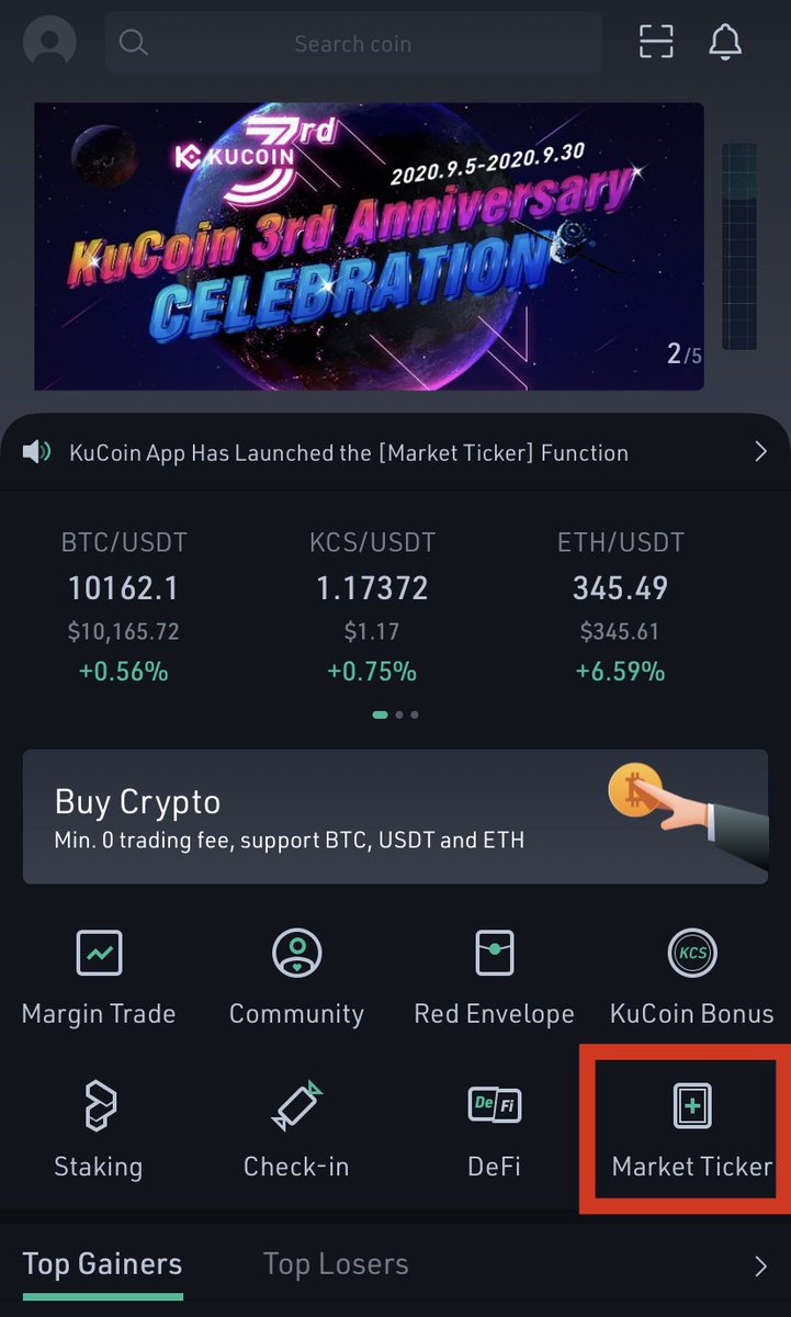kucoincom's tweet photo. 🔥 #KuCoin App has launched the Market Ticker function. Monitor the market dynamics at any time!
Both the floating window & ticker widget options are now available. For specific operations, please click ⬇️
https://t.co/ja3rvlX4lV
Update your App to the latest version and try! https://t.co/mQV6LInKif