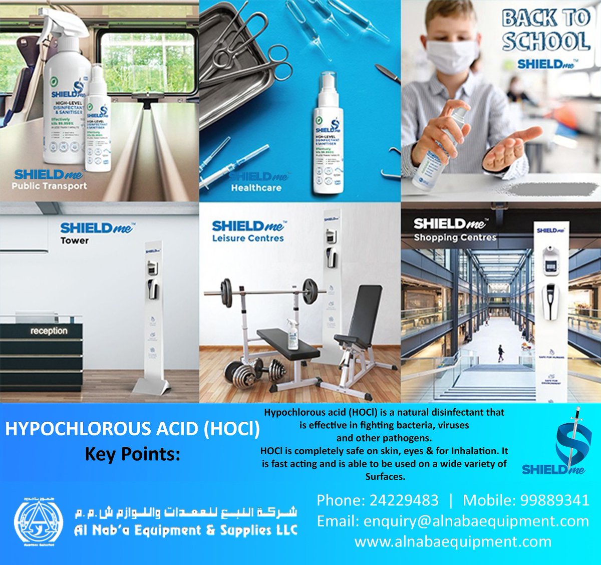 Alnabaequipmen1's tweet image. #Shieldme #Disinfectant #Sanitizer suitable for all sectors!!!!
Contact us for your order.