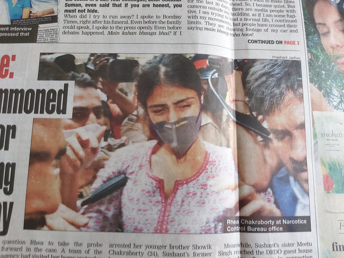 MissJain13's tweet photo. The 1st picture is so horrible, @Tweet2Rhea  surrounded by thousands of camera,men's is this we are talking about justice ,is this the way we want to fight for SSR demise, I wonder she must have got hurted look at his arms that's so mean media!
Prime minister where are you ! https://t.co/fXknbUFJhc