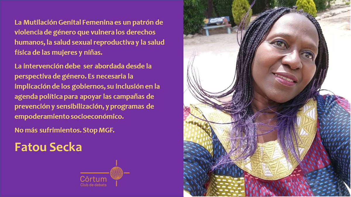 La Mutilación Genital Femenina es un patrón de violencia de género que vulnera los derechos humanos, la salud sexual reproductiva y la salud física de las mujeres y niñas.
 <a href="/FatouSecka11/">Fatou Secka</a>

#endfgm #mgf #StopMGF