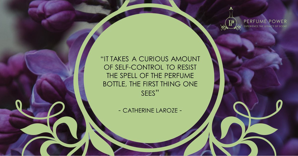 PerfumePowerSA's tweet photo. Monday #ScentInspiration

“It takes a curious amount of self-control to resist the spell of the perfume bottle, the first thing one sees.” (Catherine Laroze)

#perfumepoetry #perfumequotes https://t.co/kNFAo9Vf8t