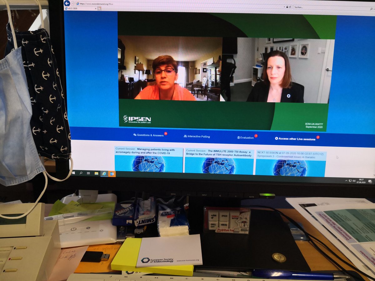 KathrinZopf's tweet photo. Guter Start in die neue Woche mit dem #eECE2020. Prof. Maria Fleseriu und Dr. Sofia Llahana (Nurse practitioner) zum Management von Patienten mit #Acromegaly während und nach der COVID-19 Pandemie. #endocrinenurses #YearoftheNurseandMidwife https://t.co/vBtwJTcbfA