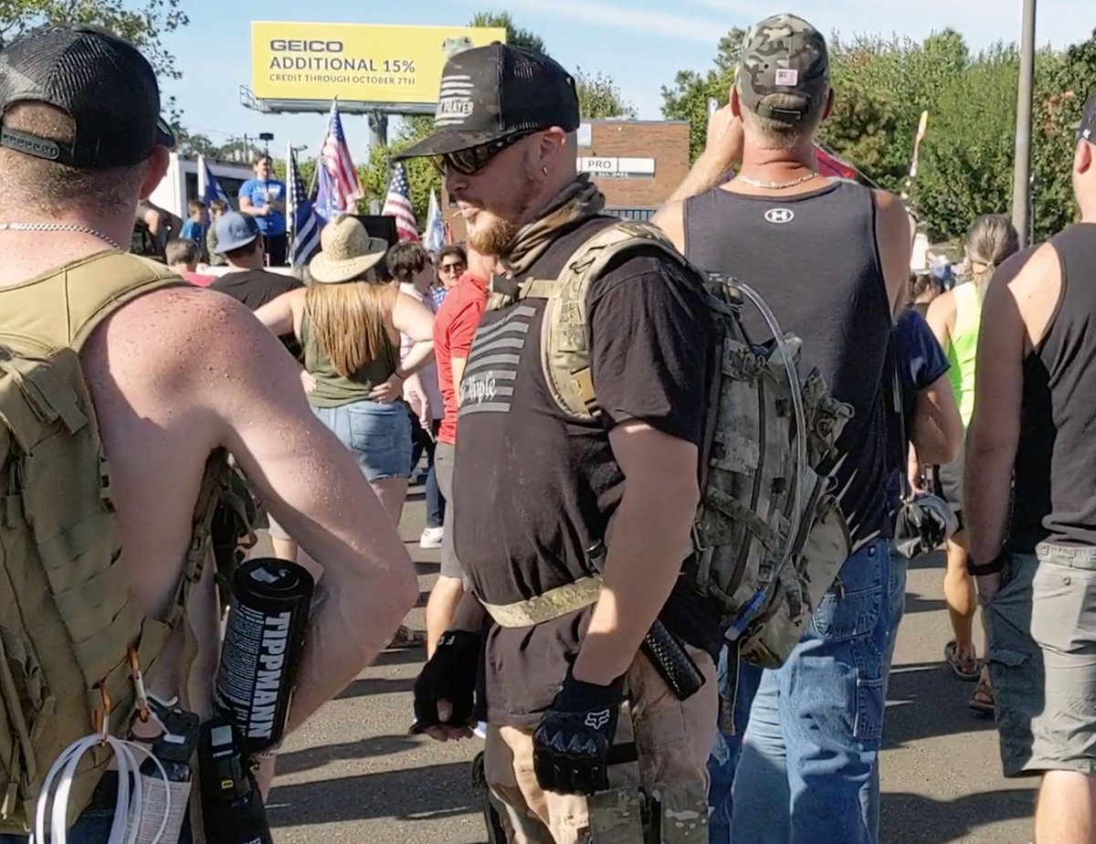 Here's a picture of Danielson earlier in the day, wearing the same clothes and equipment.When he was murdered, he wasn't wearing the backpack.See how his sides are not protected?It's a non-ballistic dirt-bike chest protector.