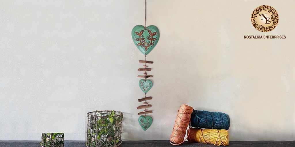 nostalgiaenter1's tweet photo. Combining happy memories of beach with a touch of romance, this nautical Hanging hearts with driftwood and pebble is sure to bring a bit of the drama into your home. Visit: https://t.co/WUKJRrztTY
Call/Whatsapp +91-9820813460⁣
#NostalgiaEnterprises #HouseOfNostalgiaBySanjanaBahl https://t.co/Z0u5ZY4JgD