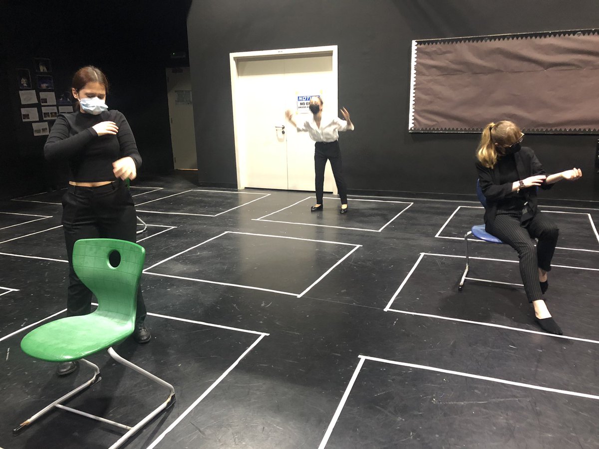 Arts_WEK's tweet photo. Loving our social distancing boxes for exploring spatial boundaries in performance! #WEKdrama #year12WEK #WEKcreativityHPL https://t.co/cjazXv7pQB
