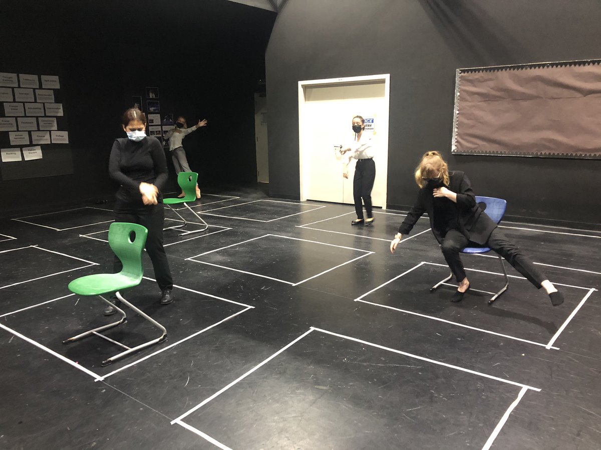 Arts_WEK's tweet photo. Loving our social distancing boxes for exploring spatial boundaries in performance! #WEKdrama #year12WEK #WEKcreativityHPL https://t.co/cjazXv7pQB