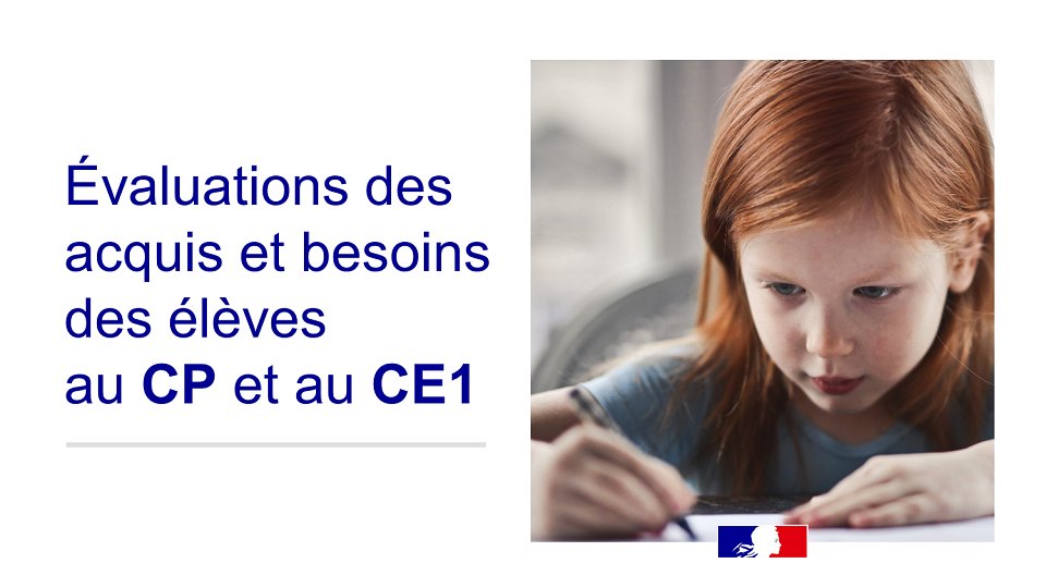 Eduscol's tweet photo. 📌 Évaluations des acquis et besoins des élèves au CP et au CE1 : les guides pour le professeur et cahiers d'évaluation de l'élève sont disponibles, également dans leurs versions adaptées #ÉcoleInclusive @education_gouv
   
▶ https://t.co/JECFbBW242 https://t.co/l9sBGVZYLS