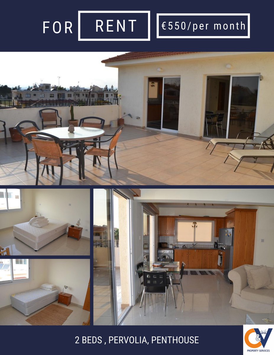 yourCVproperty's tweet photo. ‼️MONDAY MONDAY MONDAY ‼️

🔹 PENTHOUSE FOR RENT 🔹

✅€ 550/Per month
✅2 Bed
✅Large Veranda

https://t.co/NKhYMzwPMy…/2-bedrooms-pent…

#CVpropertyservices #Larnaca #Cyprus #forrent #2bed #penthouse #Pervolia #veranda #openplan #parkingsplace #storageplace https://t.co/f8llukDjg3