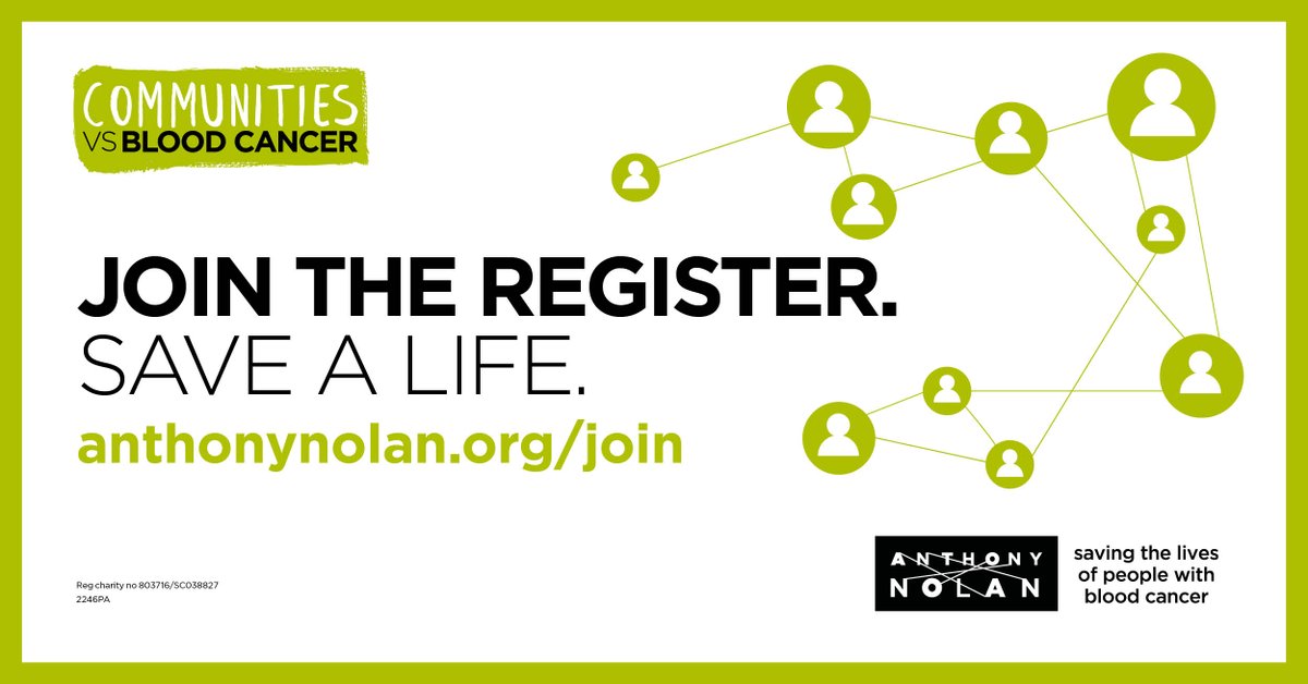 SelaineSaxby's tweet photo. I support the @AnthonyNolan Communities vs Blood Cancer campaign. Every year in the UK, around 2,000 blood cancer patients need a stem cell donor to save their life – but too often a donor is not available. Join the 732 donors in #NDevon on the register, save a life. #CvBC https://t.co/sXxoCU0oNA