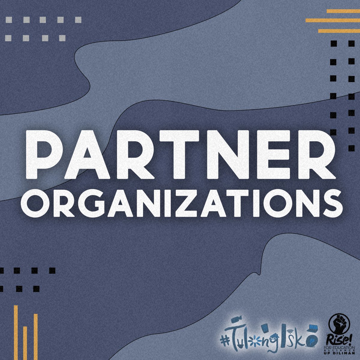 R4EDiliman's tweet photo. #TulongIsko would not have gotten this far without the support of its partner organizations!

Rise for Education - UP Diliman sincerely thanks everybody who has helped us raise funds to support underprivileged UP students in their shift to remote learning. https://t.co/Al01sFEvgU