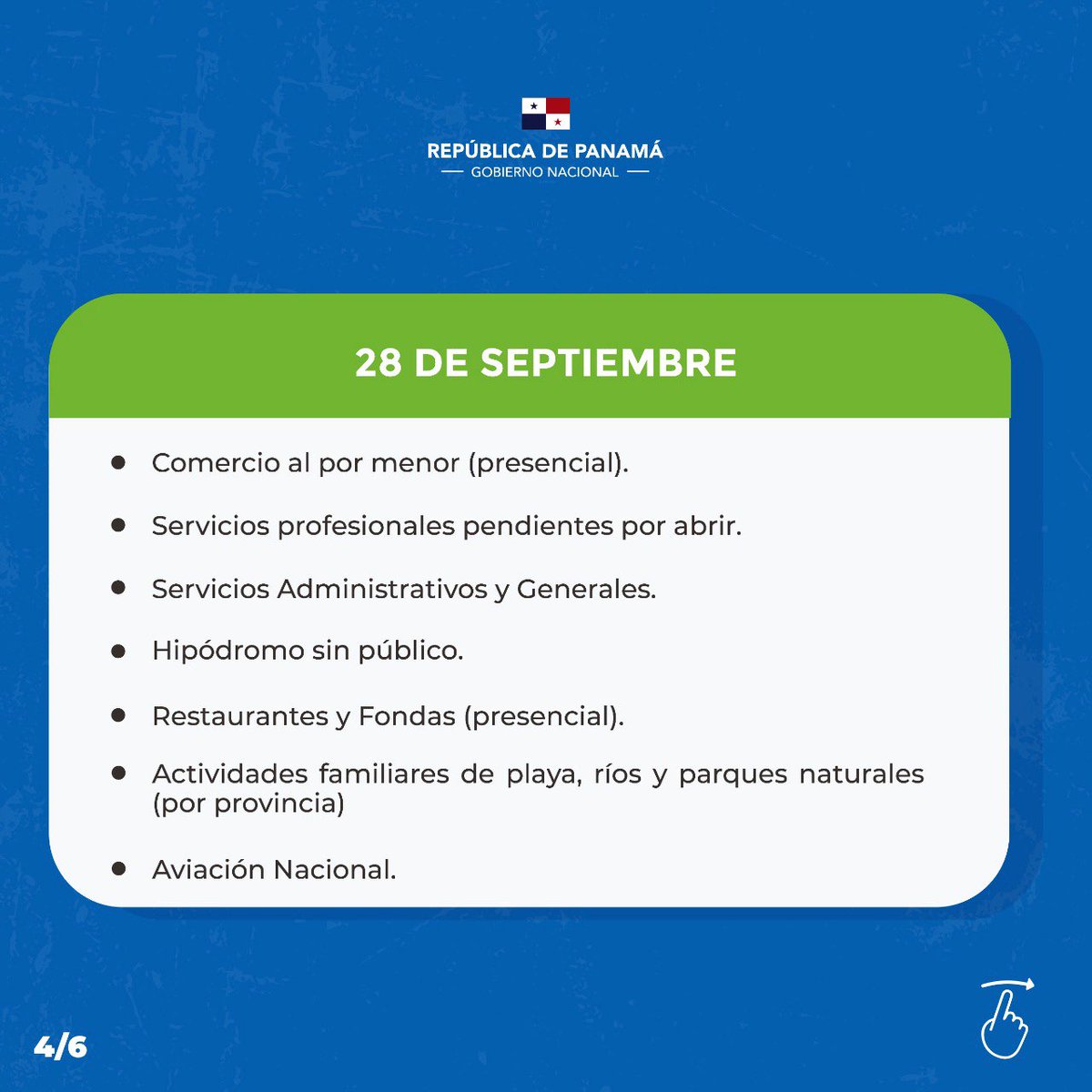 MinSegPma's tweet photo. Hoy inicia la reapertura de algunas actividades económicas. No podemos bajar la guardia, recuerda que tu eres el primer anillo de seguridad. #UnidosVenceremos @MINSAPma https://t.co/keHupxkINm