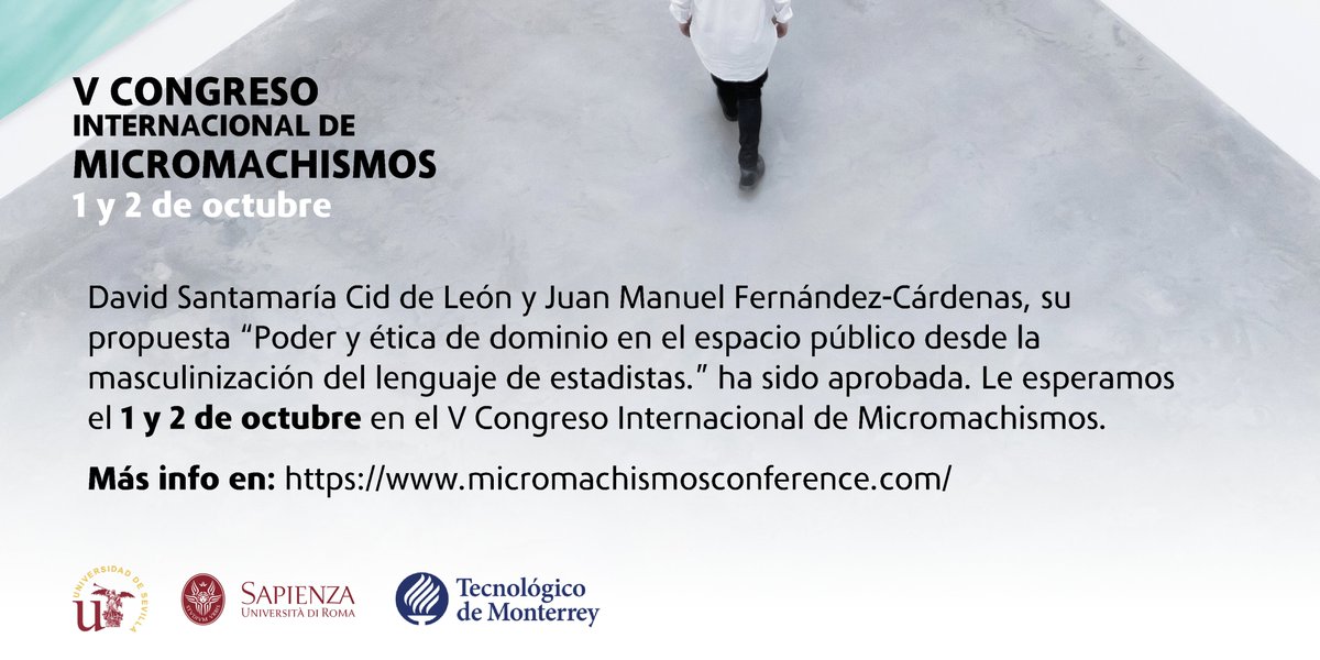 MicOnlineCon's tweet photo. @unisevilla La propuesta de David Santamaría y Juan Manuel Fernández-Cárdenas del @TecdeMonterrey  ha sido aceptada. Más info en: https://t.co/xBnX63wvyV https://t.co/90CDnJORTt