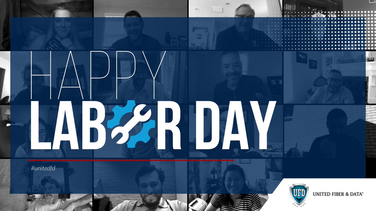 UnitedFD's tweet photo. Today let's celebrate workers everywhere for their incredible #resiliency, #courage, #strength, and ability to adapt to these unprecedented and changing times. 

The United Fiber &amp; Data Team wishes everyone a safe, happy, and relaxing #LaborDay!

#thankyou #essentialworkers https://t.co/wsASjWXP9E