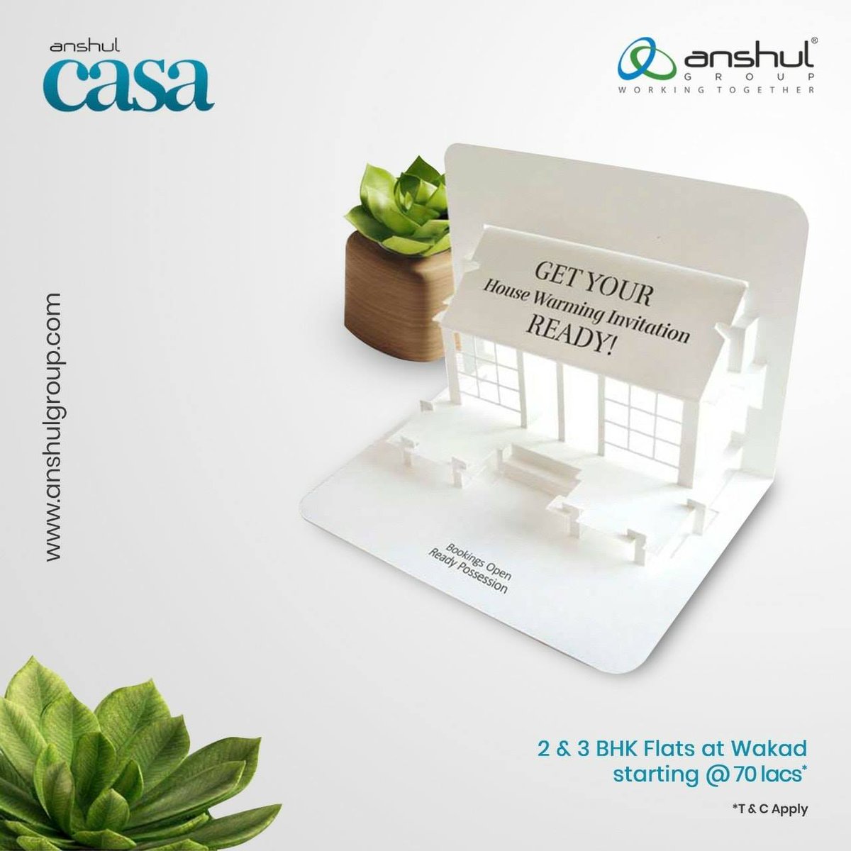 AnshulGroup's tweet photo. Beautiful Investments for Beautiful Places To Live.
Anshul CASA
2&amp;3 BHK Flats starting @70* Lacs @wakad
Don't miss it, get the best scheme.
Contact Us: 9561108080
Mail Us: sales@anshulgroup.com
Website: https://t.co/oiG8a3eu7P
#anshulgroup #realestate #anshulcasa #wakad https://t.co/ixKj9PTgqF