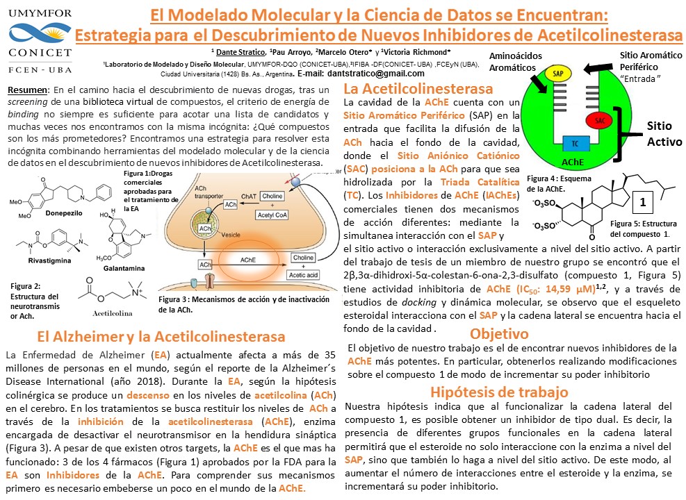 StraticoD's tweet photo. Hola @LatinXChem aca va:
"El Modelado Molecular y la Ciencia de Datos se Encuentran: Estrategias para el descubrimiento de Nuevos Inhibidores de Acetilcolinesterasa"
#LatinXChemBio #BIO066 #Acetilcholinesterase #Drugdiscovery #VirtualScrening #Alzheimer https://t.co/RuMqT2zF0G
