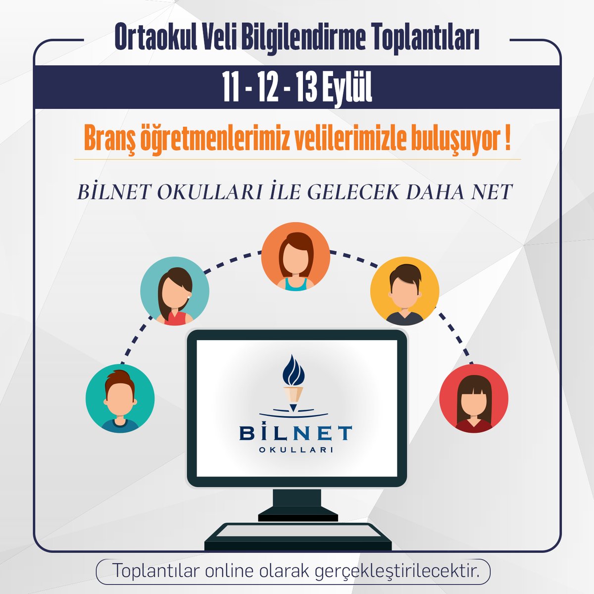 bilnetbalikesir's tweet photo. Online olarak yapılacak "Ortaokul Veli Bilgilendirme Toplantı"ları ile ortaokul branş öğretmenlerimiz velilerimize, eğitim içerikleriyle ilgili detaylı bilgilendirmeler yapacaklar.

#BilnetOkulları #BilnetSchools #Ortaokul #VeliBilgilendirmeToplantısı https://t.co/83KMybKDmG