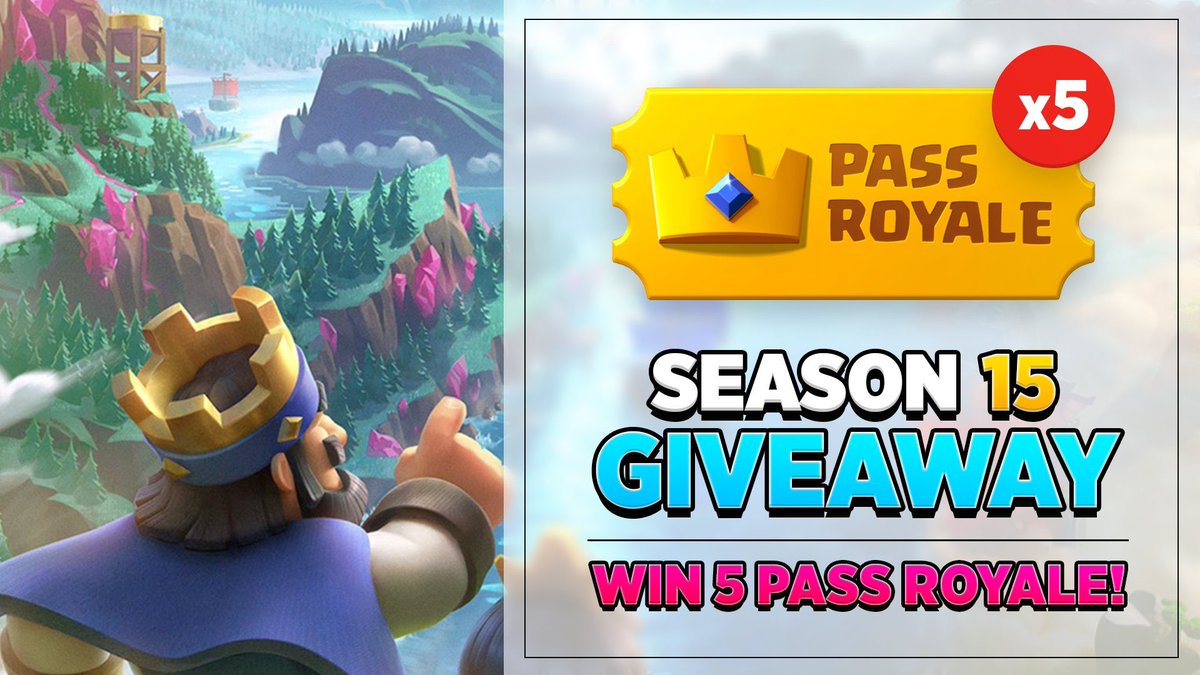 🔴#GIVEAWAY / #SORTEO🔴

🔥5 Pass Royale DE LA NUEVA TEMPORADA🔥

Requisitos
Seguir a:
➡️@TeamQLASH 
➡️@QLASHcr
➡️ Menciona un amigo 👊 Dar RT y MG♥️

Termina en 72 horas.

🍀Suerte a Todos🍀