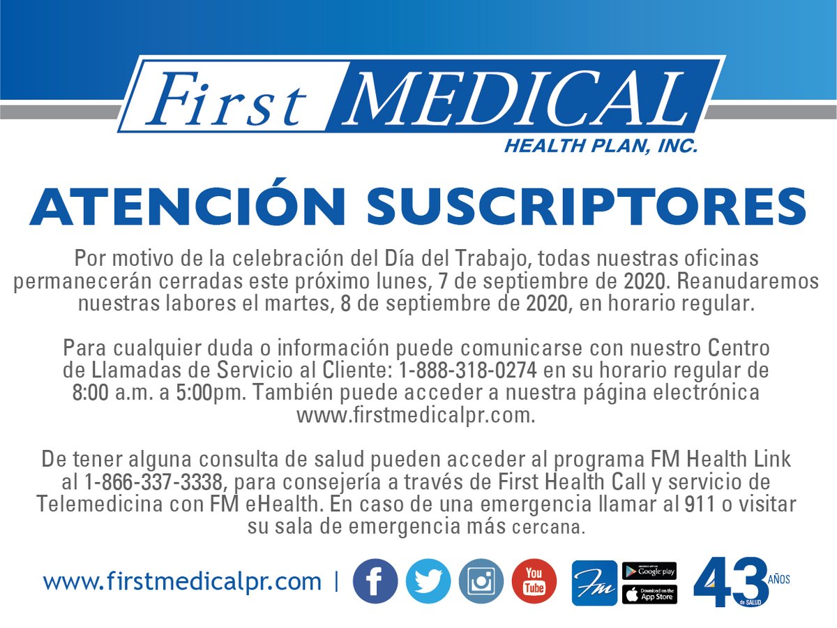 First Medical tweet media