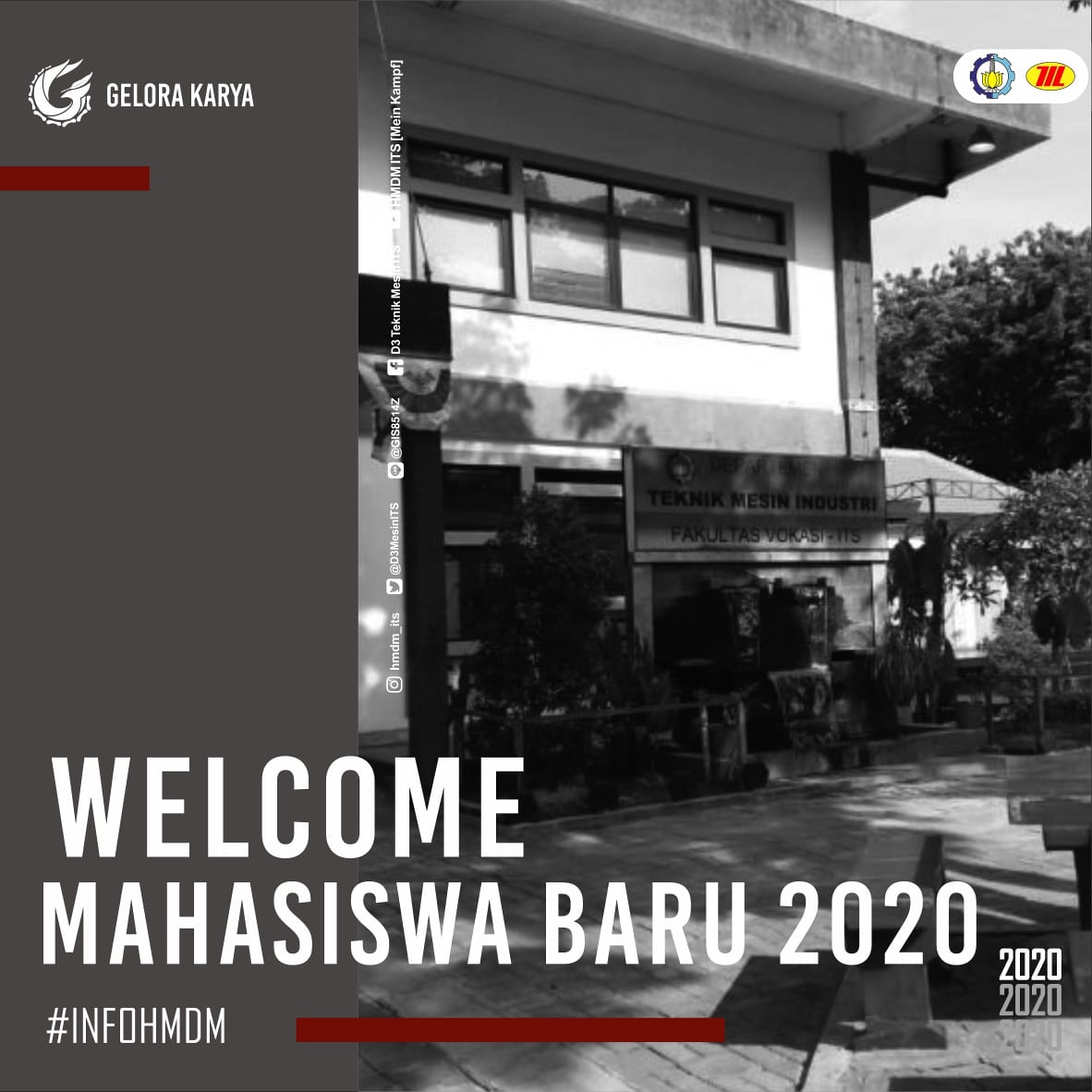 hmdmits's tweet photo. [WELCOME TO THE JUNGLE]

Hai mahasiswa baru Teknik Mesin Industri jalur Vokasi ITS 2020. Selamat sudah keterima di ITS! Selamat berjuang di kampus perjuangan.

#GeloraKarya
#HMDMITS
#ITSSurabaya
#2020 https://t.co/xlGoMWZKPc