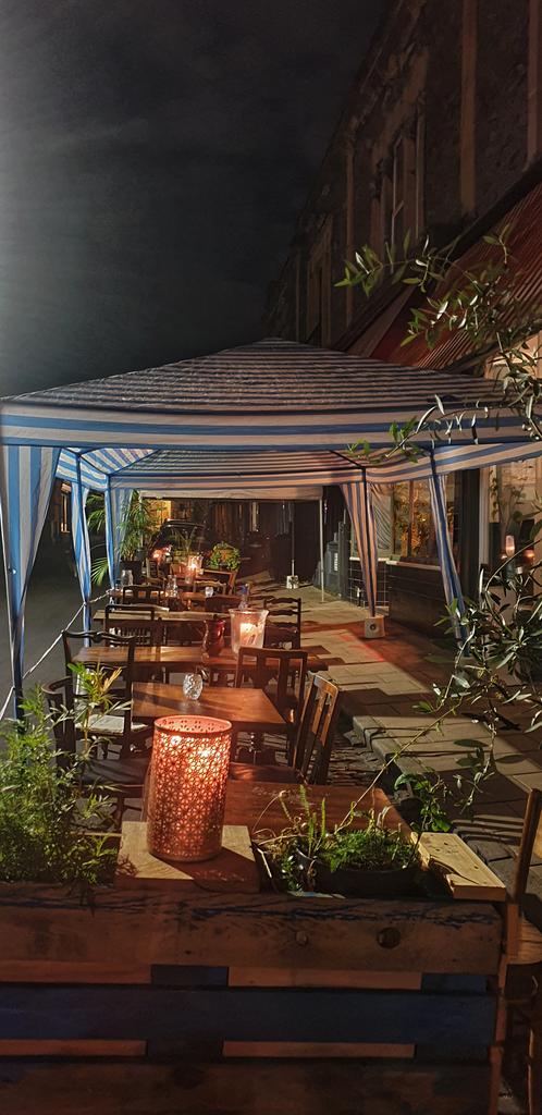 Chandos Social Outside 
Monday to Thursday nights limited time only
This week and next. Weather is best next 4 days.. 
Then it finishes. 
Return of eatoutto...
Shamzing 7 course sharing Tapas menu...
Total steal at £15 squid each.
👏😀🐟🍷🍺🍽😍🍹🔪
otira.co.uk