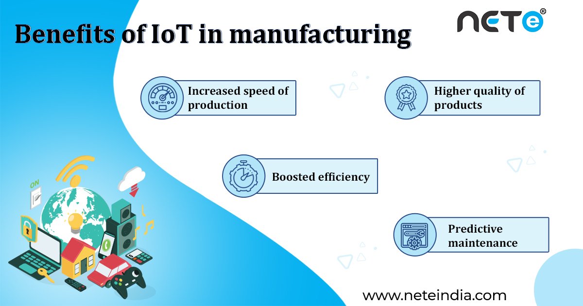 Benefits of Iot in Manufacturing Industry

#IoTSecurity #bigData #IoTChain #MachineLearning #CyberSecurity #Analytics #DataScience  #automation #suppychainmanagement #proactivemanagement #neteindia #HardwareProducts