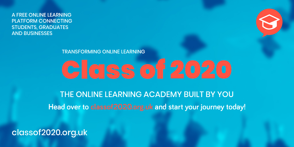 UEL_Careers's tweet photo. @Classof2020 is a free e-learning community platform supporting students and graduates with industry-approved learning materials. No incentive, no catch, no cost. When the world get’s disrupted, we learn our way through it: https://t.co/ZG8hIG7Ws0 https://t.co/gaERhPgGyq