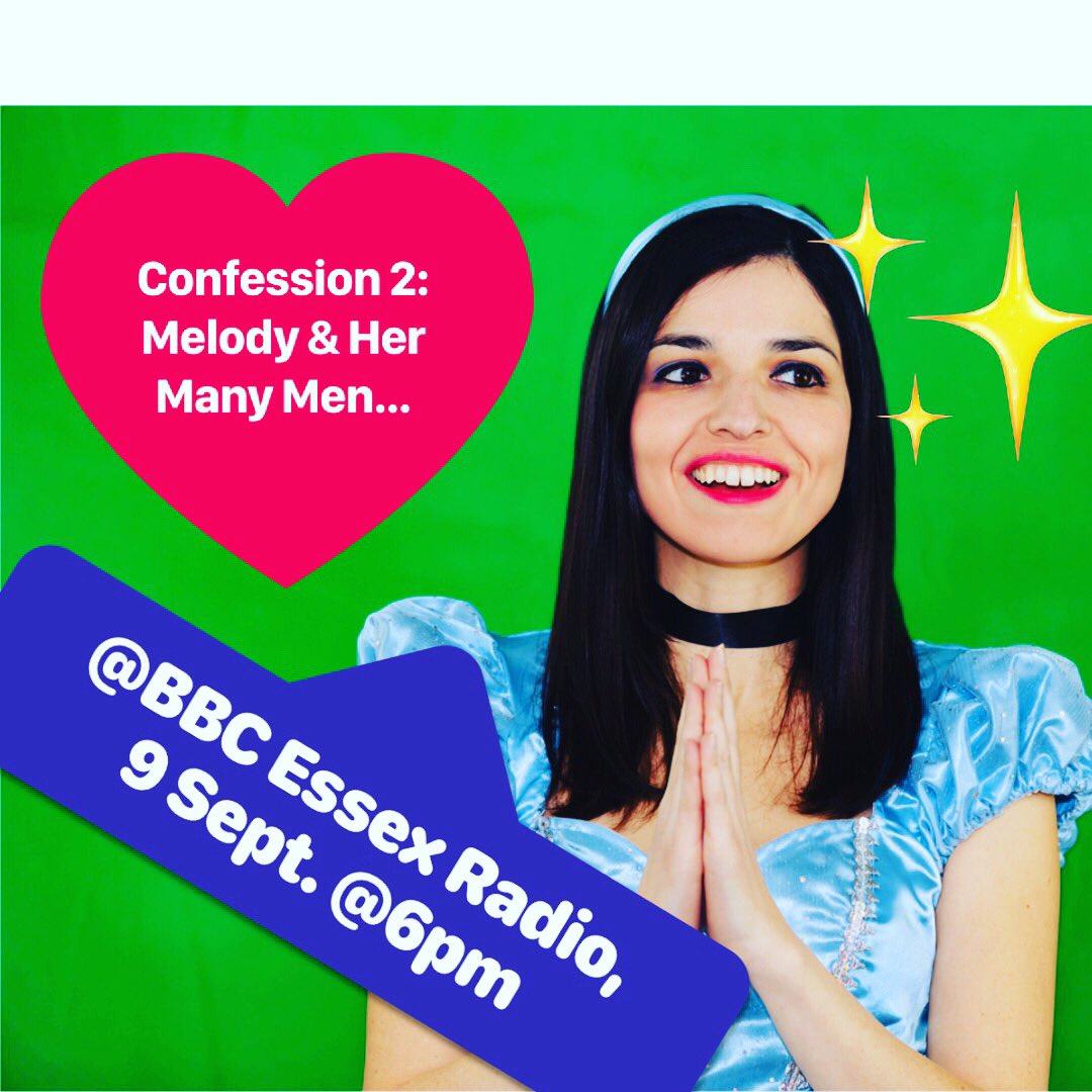 Listen to ‘CONFESSION 2: MELODY &amp; HER MANY MEN’ on <a href="/BBCEssex/">BBC Essex</a> radio, Wednesday 9 Sept <a href="/6pm/">Follow us @Shop6pm!</a> followed by a little interview with moi and the lovely Chris Berrow! 
bbc.co.uk/programmes/p08…

#bbcupload #radio #confessions #comedy #love #greek #dating #relationshipgoals #savethearts