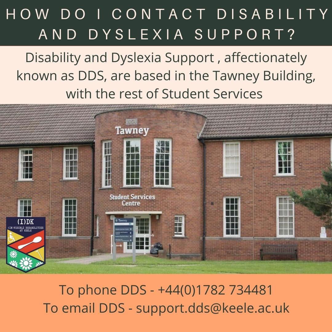 keeledisability's tweet photo. A lot of the responses we had from our survey was that people were unsure how to contact Disability and Dyslexia Support.  
To phone DDS - +44(0)1782 734481
To email DDS - support.dds@keele.ac.uk https://t.co/Z9YBUA86uE