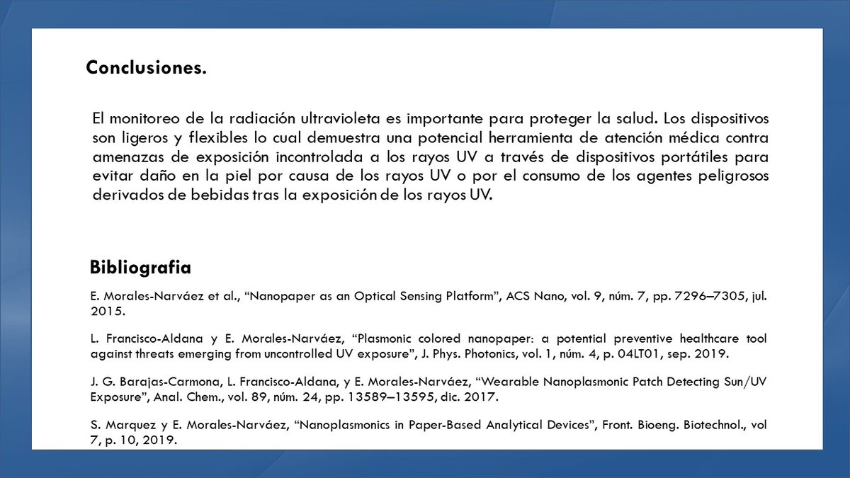 Leydi25086932's tweet photo. Hola @LatinXChem, este es mi trabajo “Síntesis y Caracterización de Nanopapel Modificado con Nanopartículas de Plata y Oro para el Cuidado de la Piel Ante la Exposición Solar”, #LatinXChem #LatinXChemNanoMat #Nano012 #nanoplasmonics #nanocellulose #UVsensor https://t.co/KxCtfhLwtl
