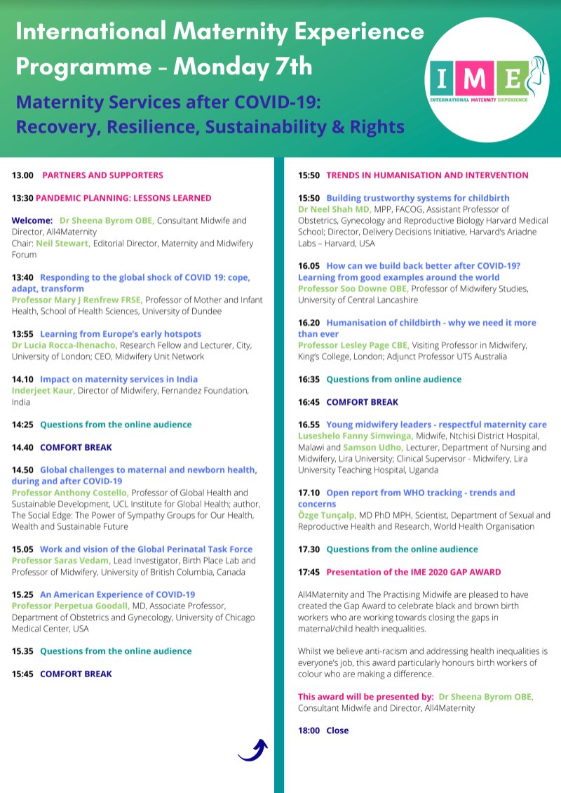 MidwiferyForum's tweet photo. Download and access the full #IME2020 agenda PDF here: https://t.co/j1JxGowTmV

OR view online here: https://t.co/adFG0qlFwy https://t.co/4Rtzp0StHn