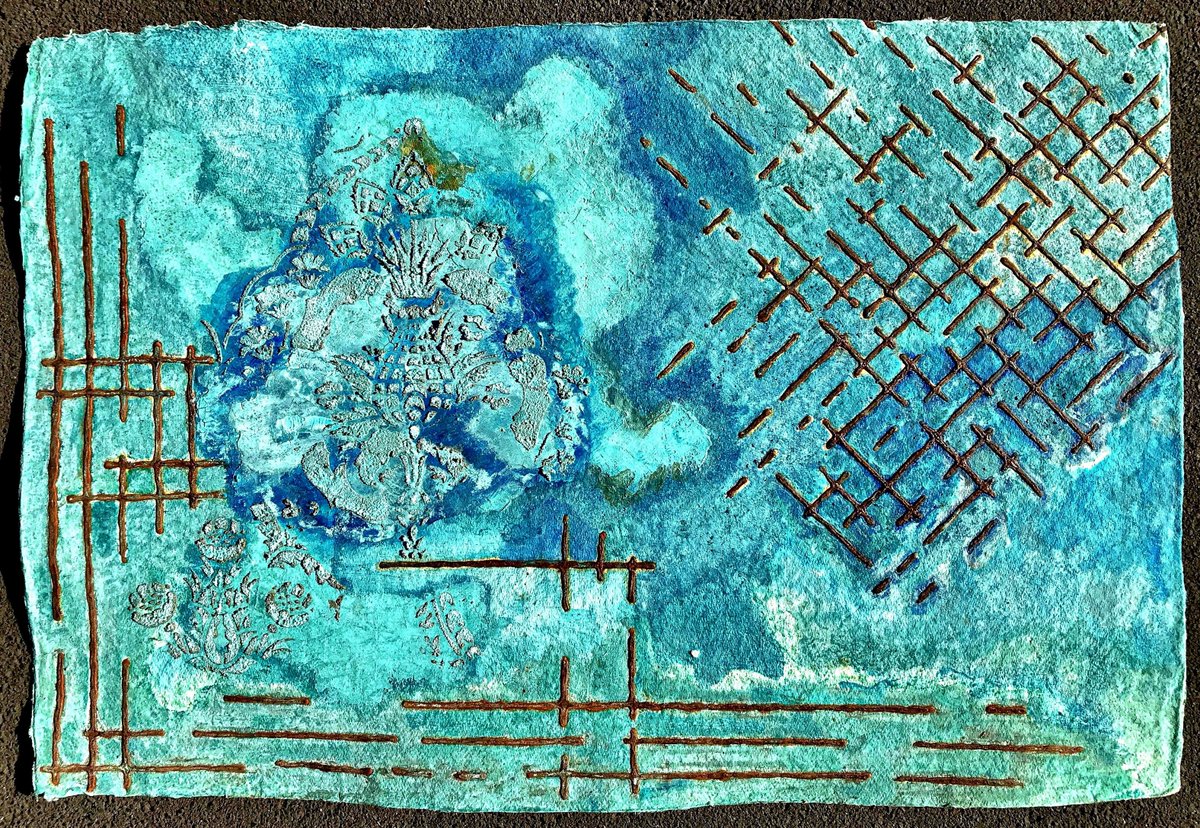 Landscape XVI" 69x101 cm #artwork consisting of iron base and metal base #copper #bronze #oxidation on #hand #scooped #cellulose. #structure #art #myart #renaissance  #ornaments #ArtistOnTwitter #abstractart #Abstract #acrylicpainting #abstractpainting <a href="/HartwichSascha/">Sascha Hartwich</a>
