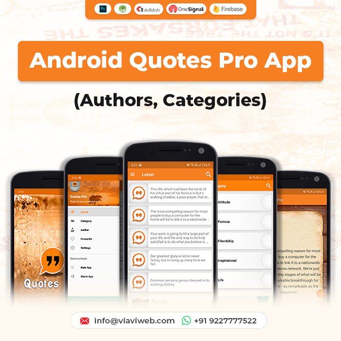 viaviwebtech's tweet image. 1.envato.market/YQj5K

Android Quotes Pro App (Authors, Categories)

Purchase Source Code with Lifetime Free Updates in Just 22$.

#QuotesApp #QuotesAppSourceCode #QuotesProApp #AndroidQuotesAppSourceCode #AndroidQuotesApp #Viaviwebtech #viaviweb #viavi #codecanyon #envato