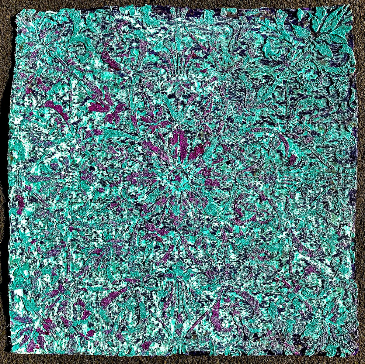 Landscape XXXVII" 52x52 cm #artwork consisting of iron base and metal base #copper #bronze #oxidation on #hand #scooped #cellulose. #structure #art #myart #renaissance  #ornaments #ArtistOnTwitter #abstractart #Abstract #acrylicpainting #abstractpainting <a href="/HartwichSascha/">Sascha Hartwich</a>