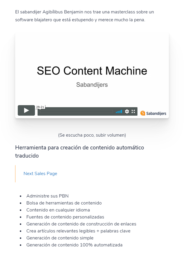 sabandijersclub's tweet photo. 📣El sabandijer Agibílibus Benjamin @sk8benji nos trae una masterclass sobre un software blajatero que está estupendo y merece mucho la pena:
#SEOContentMachine
👉https://t.co/1ofd03mhbB https://t.co/gNC0Pc1Gph