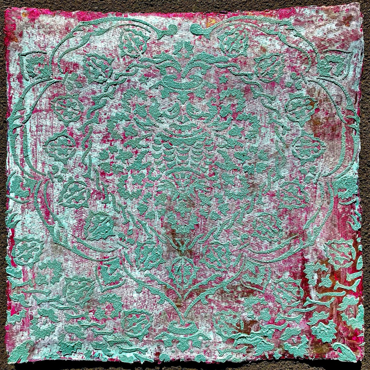 Landscape XXXIX" 52x52 cm #artwork consisting of iron base and metal base #copper #bronze #oxidation on #hand #scooped #cellulose. #structure #art #myart #renaissance  #ornaments #ArtistOnTwitter #abstractart #Abstract #acrylicpainting #abstractpainting <a href="/HartwichSascha/">Sascha Hartwich</a>