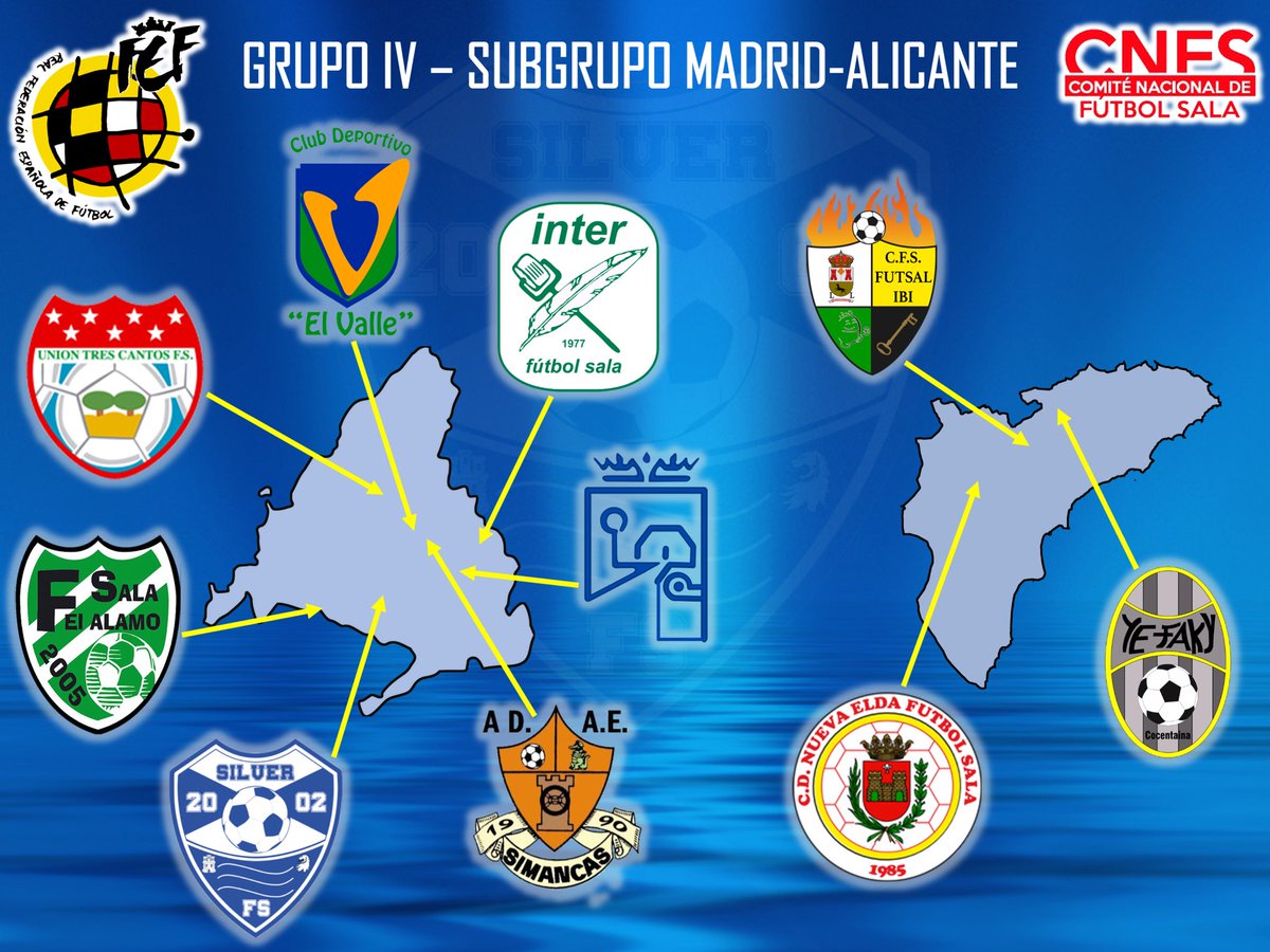 Aún sin conocer el criterio utilizado por la <a href="/rfef/">RFEF</a> para “repartir” los equipos de la Com. de Madrid (a pesar de haberlo preguntado en directo a <a href="/lucianohf_6/">Luciano</a> ), os presentamos el subgrupo donde competiremos en la primera fase de esta temporada. 
¡Suerte a todos!
#SomosSilver