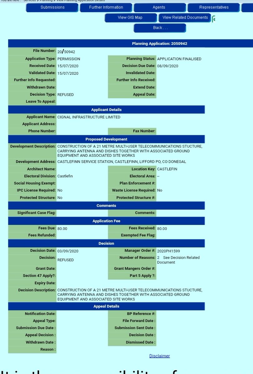 PatriciaMAC10's tweet photo. #5g mast refused in #Donegal @donegalcouncil decision below. #5gcontrol #COVID19 #WWG1GWA https://t.co/qEXG2IIkfH