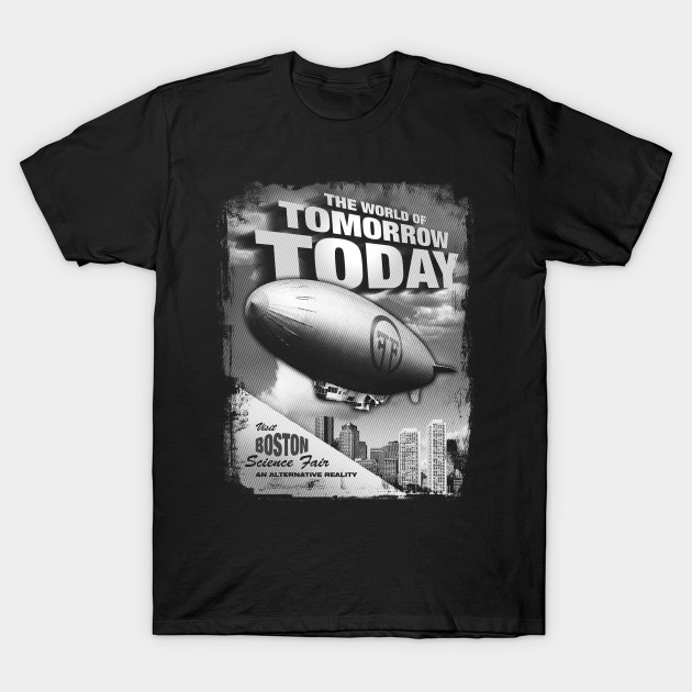 FictionalTees's tweet image. The World of Tomorrow T-Shirt - theshirtlist.com/the-world-of-t… Fringe T-Shirt for just $13! #Blimp #Fringe #RobotrobotROBOT #TV